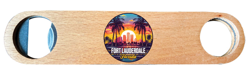 Fort Lauderdale Florida Design B Souvenir Wooden Bottle Opener 2-Pack