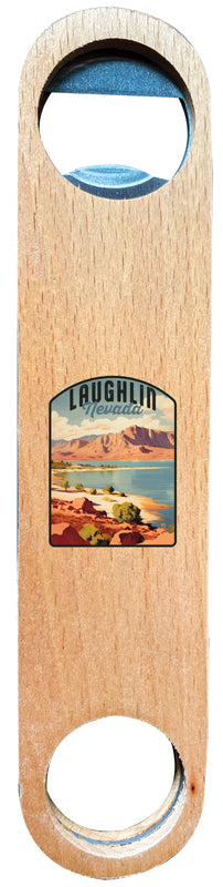 Laughlin Nevada Design B Souvenir Wooden Bottle Opener 4-Pack