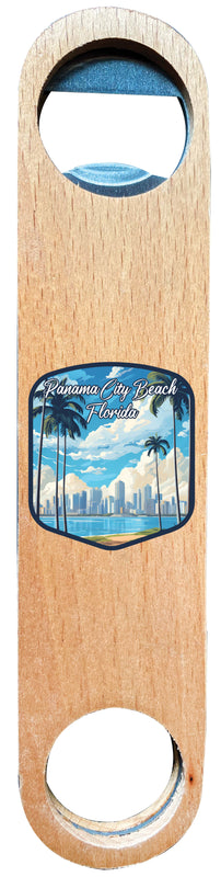 Panama City Beach Florida Design B Souvenir Wooden Bottle Opener 4-Pack