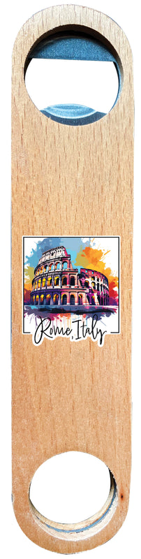 Rome Italy Design A Souvenir Wooden Bottle Opener 2-Pack