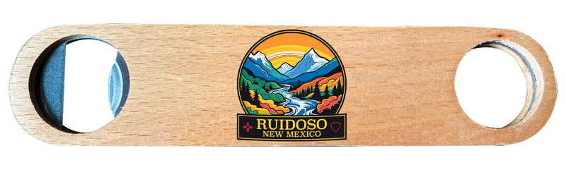 Ruidoso New Mexico Design B Souvenir Wooden Bottle Opener 4-Pack