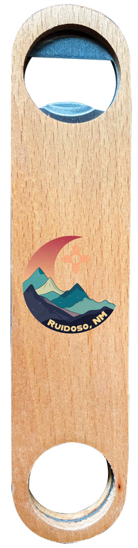 Ruidoso New Mexico Design C Souvenir Wooden Bottle Opener 4-Pack