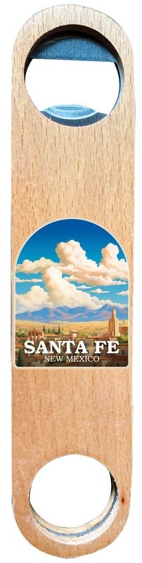 Santa Fe New Mexico Design A Souvenir Wooden Bottle Opener 2-Pack