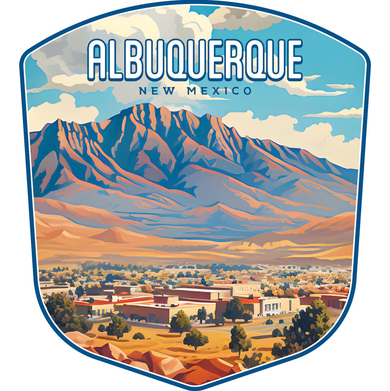 Alburqueque New Mexico Design A Souvenir Die Cut Flat Magnet 6-Inch