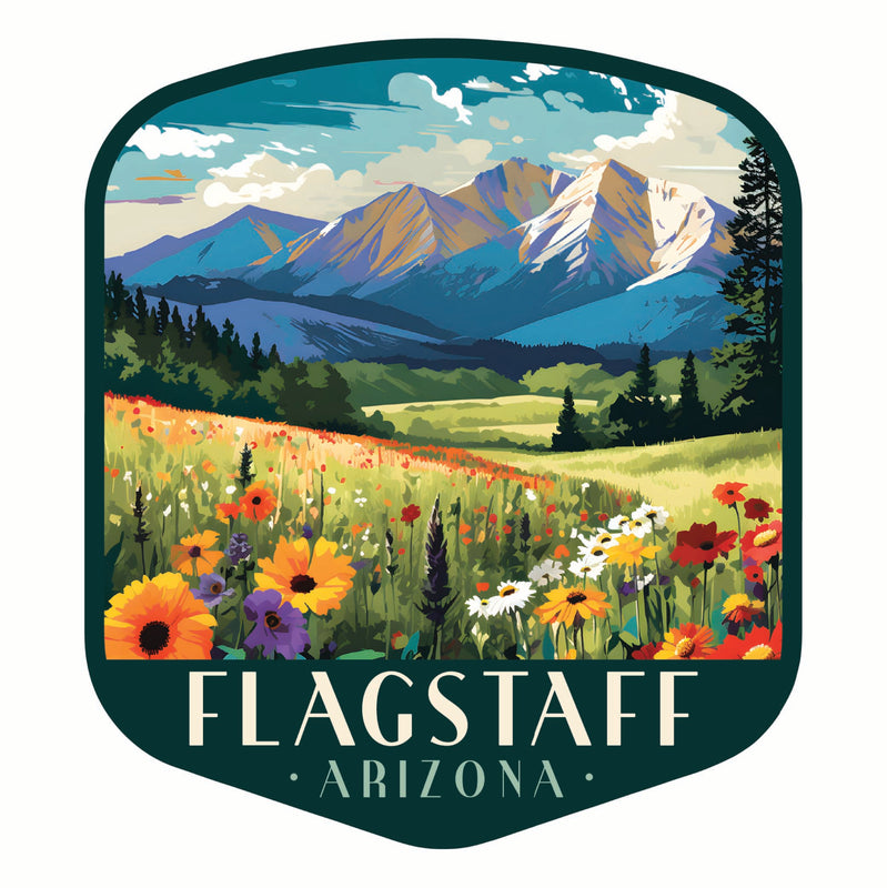 Flagstaff Arizona Design C Souvenir Die Cut Flat Magnet 4-Inch
