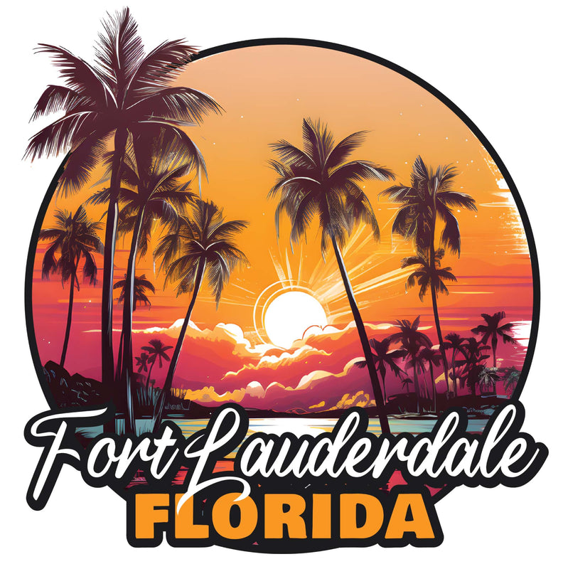 Fort Lauderdale Florida Design A Souvenir Die Cut Flat Magnet 2-Inch
