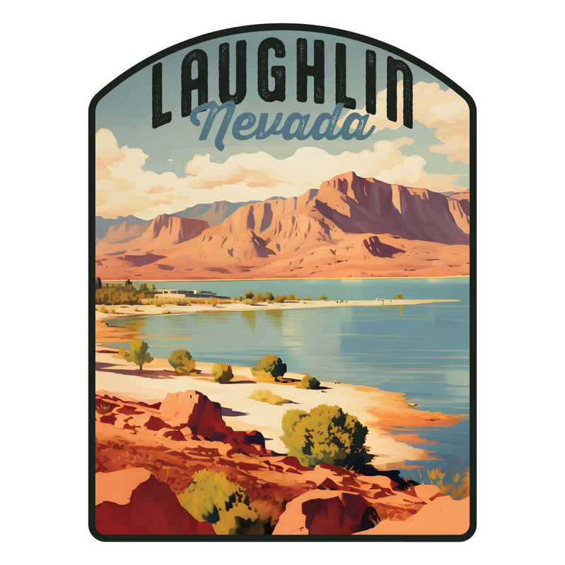 Laughlin Nevada Design B Souvenir Die Cut Flat Magnet 6-Inch