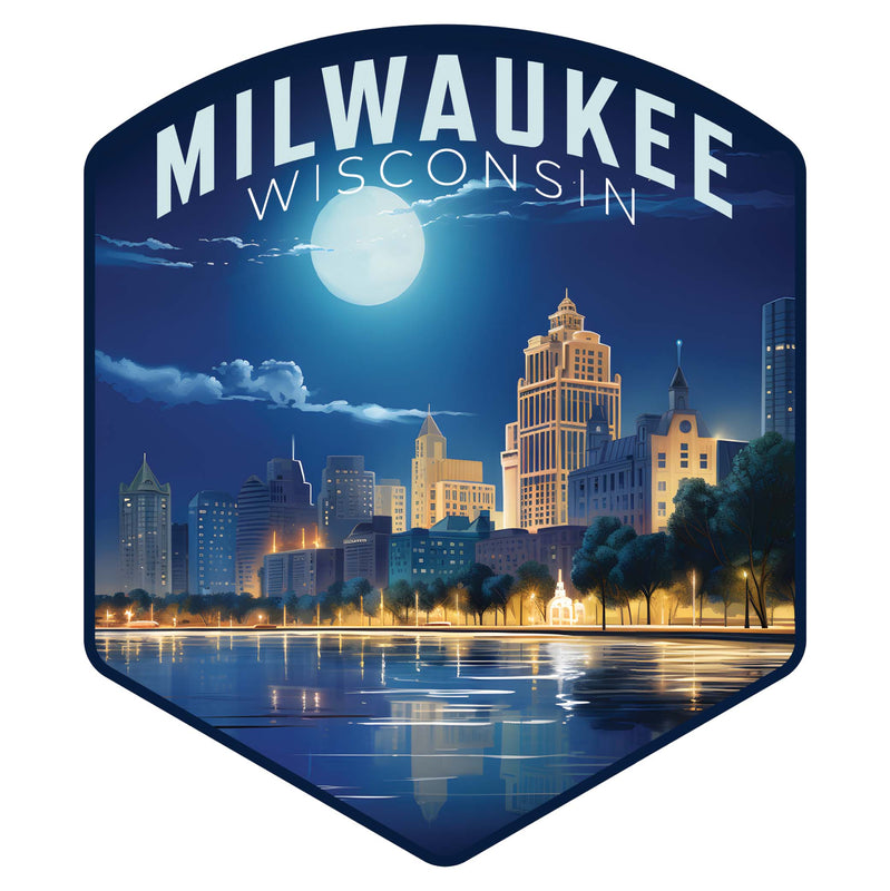 Milwaukee Wisconsin Design B Souvenir Die Cut Flat Magnet 2-Inch