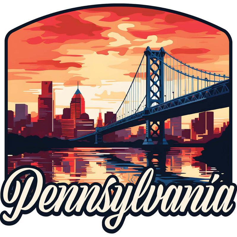 Pennsylvania Design A Souvenir Die Cut Flat Magnet 6-Inch