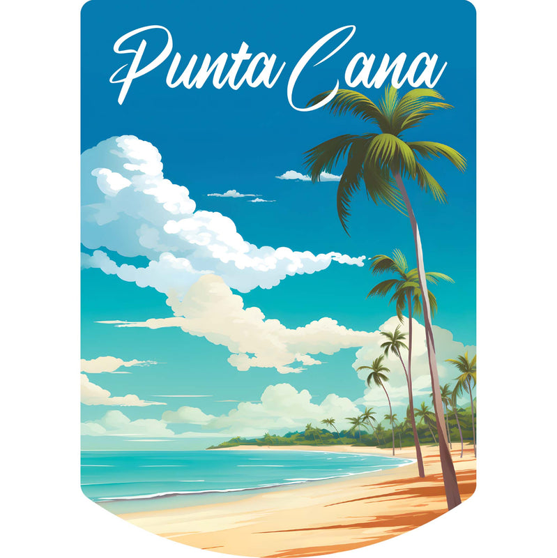 Punta Cana Dominican Republic Design D Souvenir Die Cut Flat Magnet 2-Inch