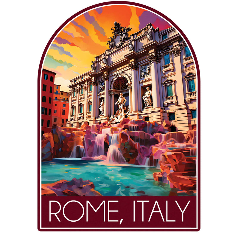 Rome Italy Design B Souvenir Die Cut Flat Magnet 4-Inch