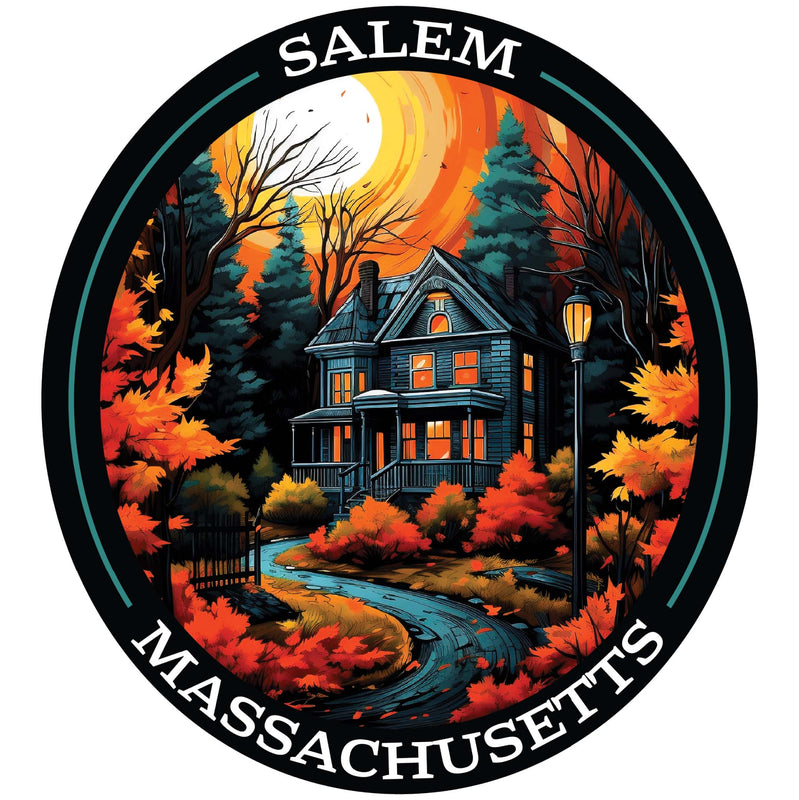 Salem Massachussettes Design B Souvenir Die Cut Flat Magnet 2-Inch