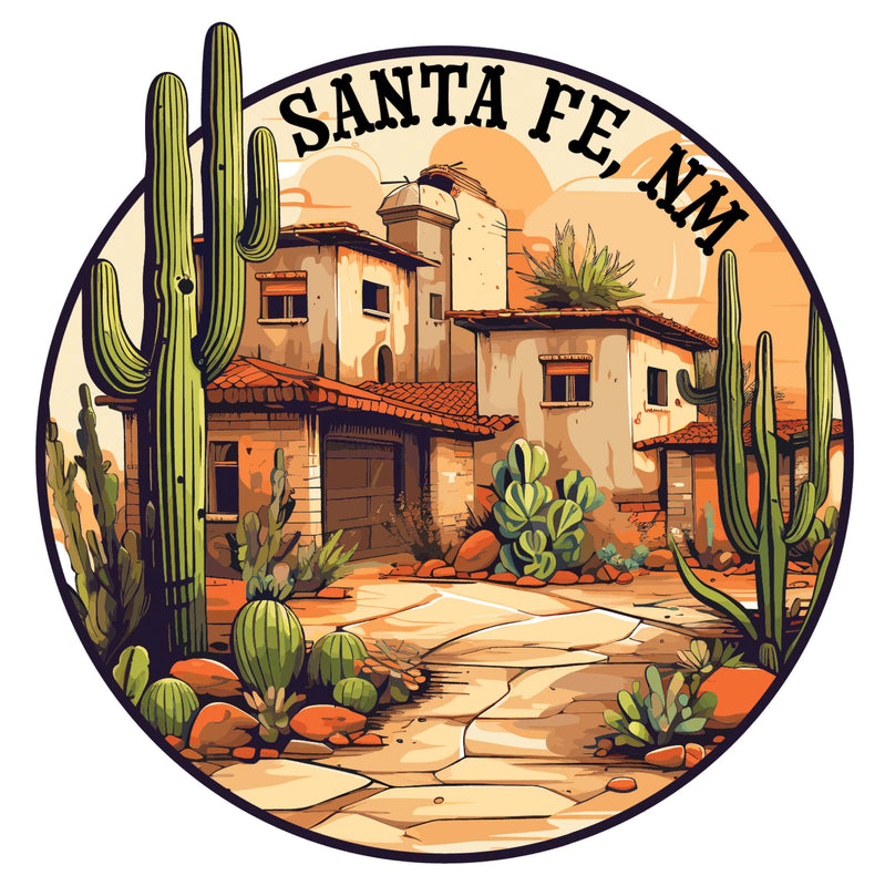Santa Fe New Mexico Design D Souvenir Die Cut Flat Magnet 2-Inch