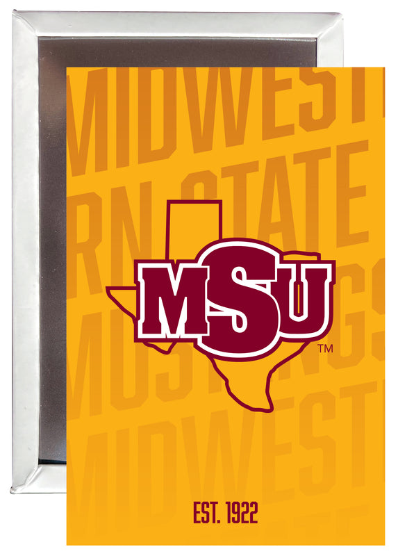 Midwestern State University Mustangs 2x3" Fridge Magnet - Officially Licensed Collegiate Product 4-Pack