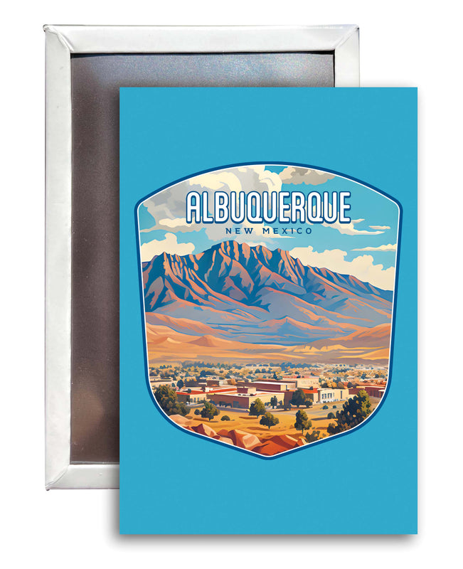 Alburqueque New Mexico Design A Souvenir 2x3-Inch Fridge Magnet 2-Pack