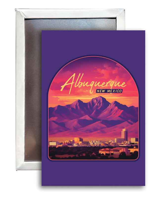 Alburqueque New Mexico Design B Souvenir 2x3-Inch Fridge Magnet Single