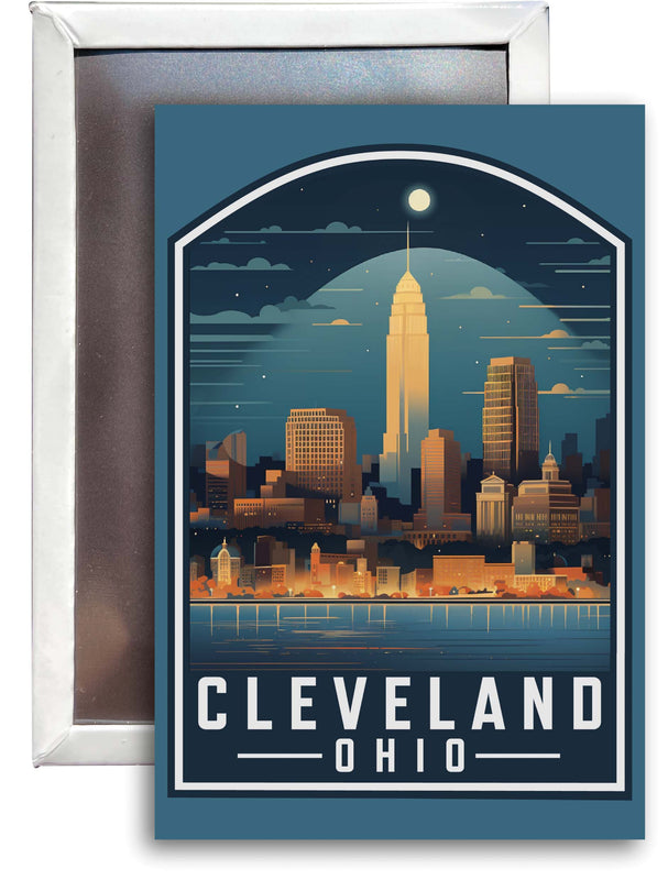 Cleveland Ohio Design A Souvenir 2x3-Inch Fridge Magnet Single