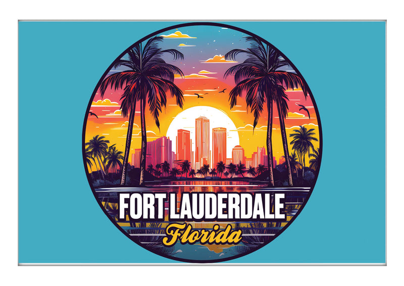 Fort Lauderdale Florida Design B Souvenir 2x3-Inch Fridge Magnet 2-Pack