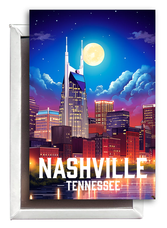 Nashville Tennessee Design D Souvenir 2x3-Inch Fridge Magnet Single