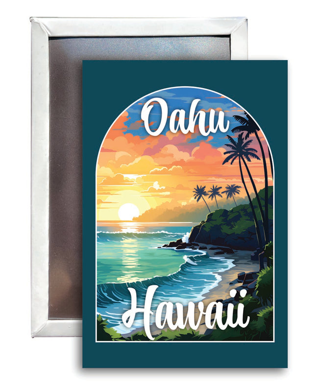 Oahu Hawaii Souvenir 2x3-Inch Fridge Magnet