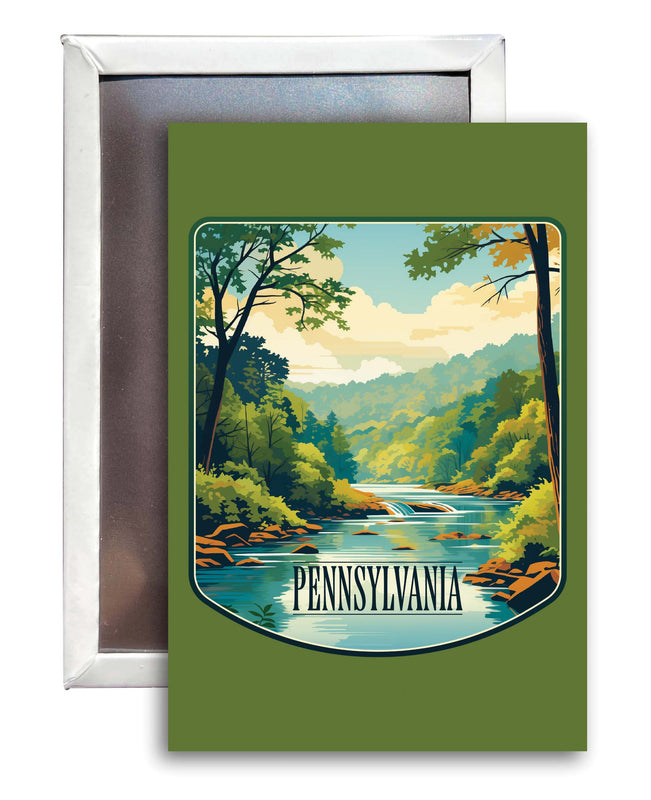 Pennsylvania Design B Souvenir 2x3-Inch Fridge Magnet 2-Pack