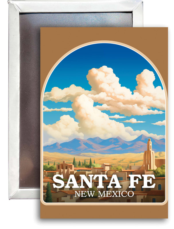 Santa Fe New Mexico Design A Souvenir 2x3-Inch Fridge Magnet 4-Pack