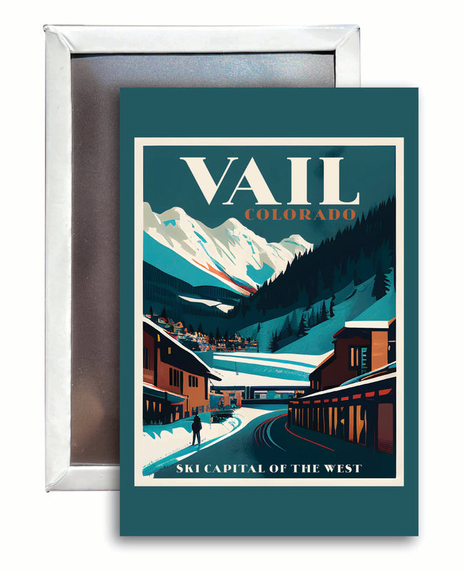 Vail Colorado Design B Souvenir 2x3-Inch Fridge Magnet Single