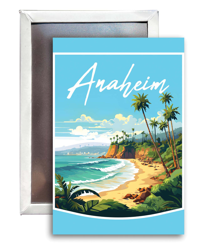 Anaheim California Design B Souvenir Refrigerator Magnet 2.5"X3.5" 4-Pack