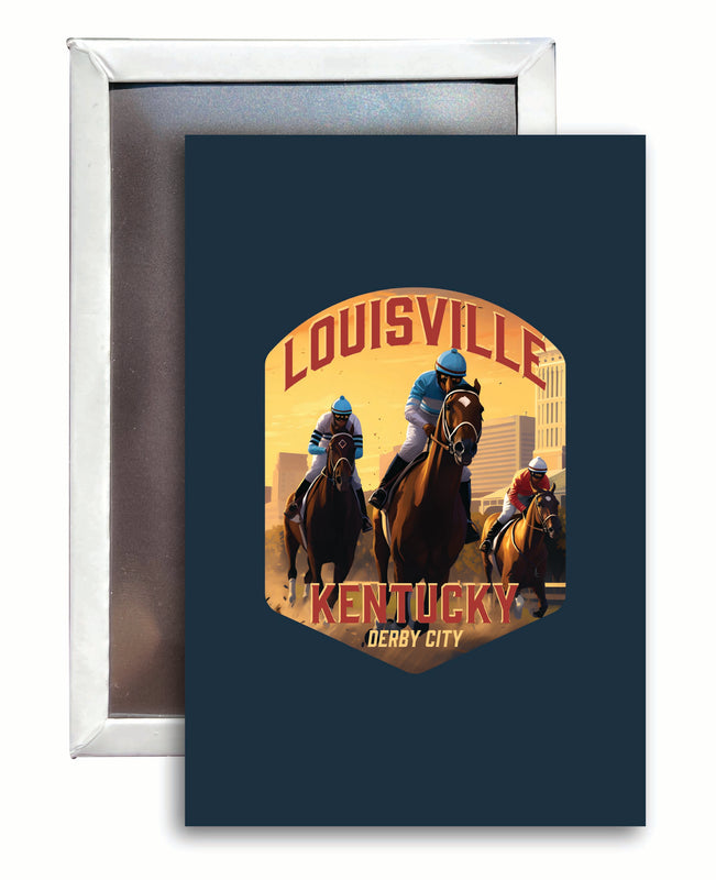 Louisville Kentucky Derby City Design Souvenir Refrigerator Magnet 2.5"X3.5" Single