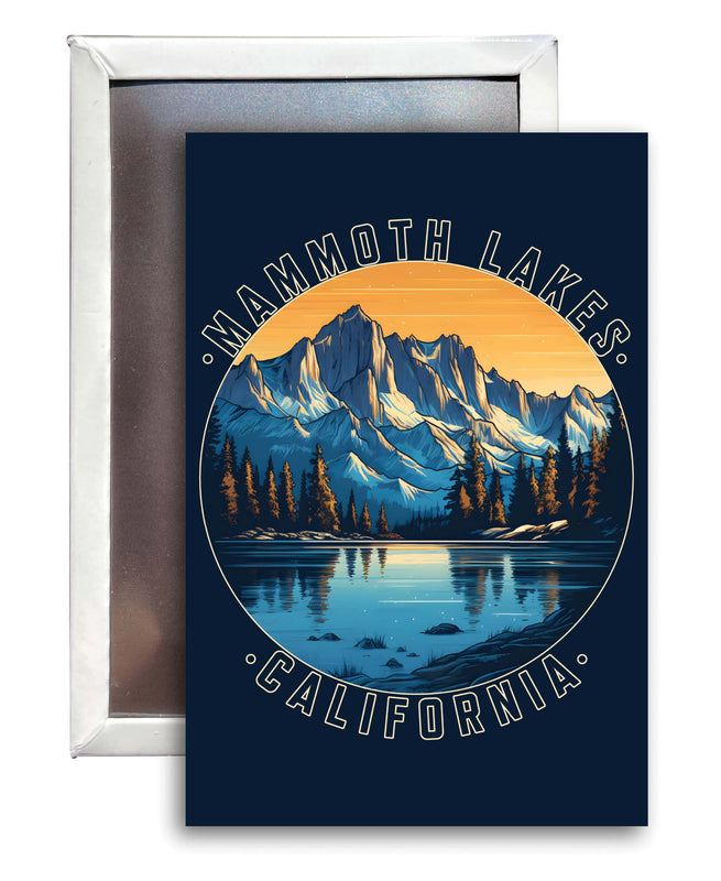 Mammoth Lakes California Design B Souvenir Refrigerator Magnet 2.5"X3.5" 2-Pack