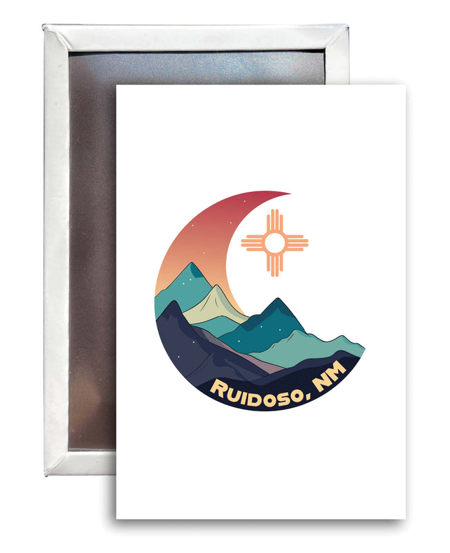 Ruidoso New Mexico Design C Souvenir Refrigerator Magnet 2.5"X3.5" 4-Pack