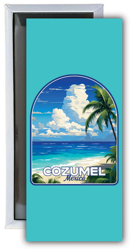 Cozumel Mexico Design C Souvenir Fridge Magnet 4.75 x 2 Inch 4-Pack
