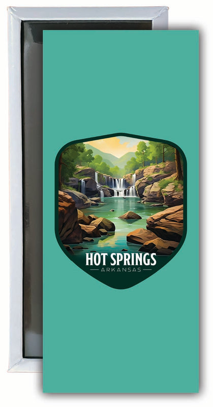 Hot Springs Arkansas Lake Springs Design Souvenir Fridge Magnet 4.75 x 2 Inch 4-Pack