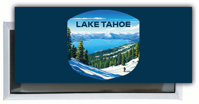 Lake Tahoe Ski Design D Souvenir Fridge Magnet 4.75 x 2 Inch Single