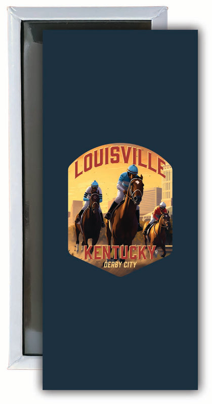 Louisville Kentucky Derby City Design Souvenir Fridge Magnet 4.75 x 2 Inch Single