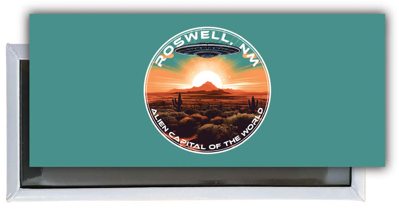 Roswell New Mexico Design A Souvenir Fridge Magnet 4.75 x 2 Inch 4-Pack