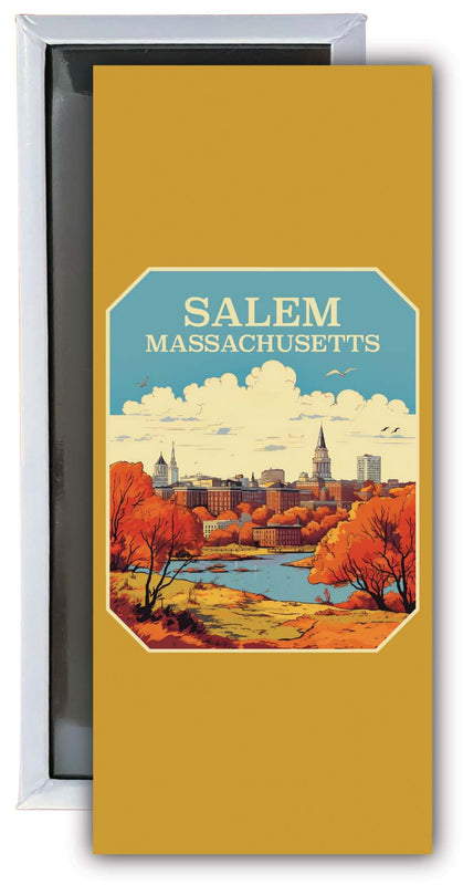 Salem Massachusettes Design A Souvenir Fridge Magnet 4.75 x 2 Inch Single
