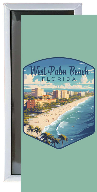 West Palm Beach Florida Design A Souvenir Fridge Magnet 4.75 x 2 Inch 2-Pack