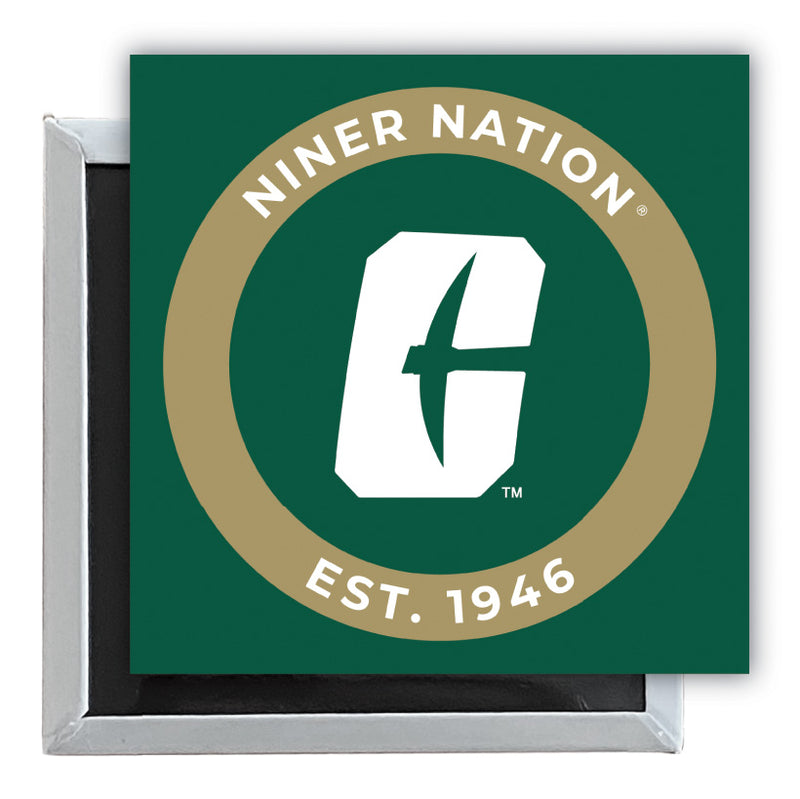 North Carolina Charlotte Forty-Niners 2.5"x 2.5" Fridge Magnet Officially Licensed Collegiate Product 4-Pack