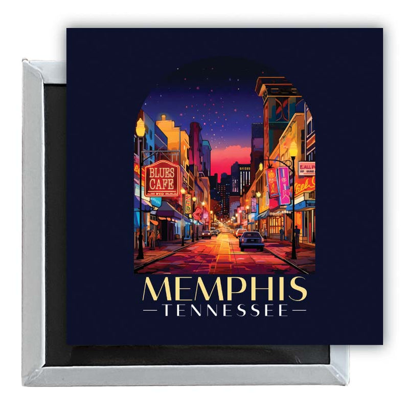 Memphis Tennessee Design C Souvenir 2.5 x 2.5-Inch Fridge Magnet Single