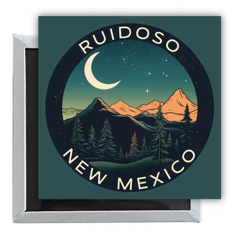 Ruidoso New Mexico Design A Souvenir 2.5 x 2.5-Inch Fridge Magnet 4-Pack