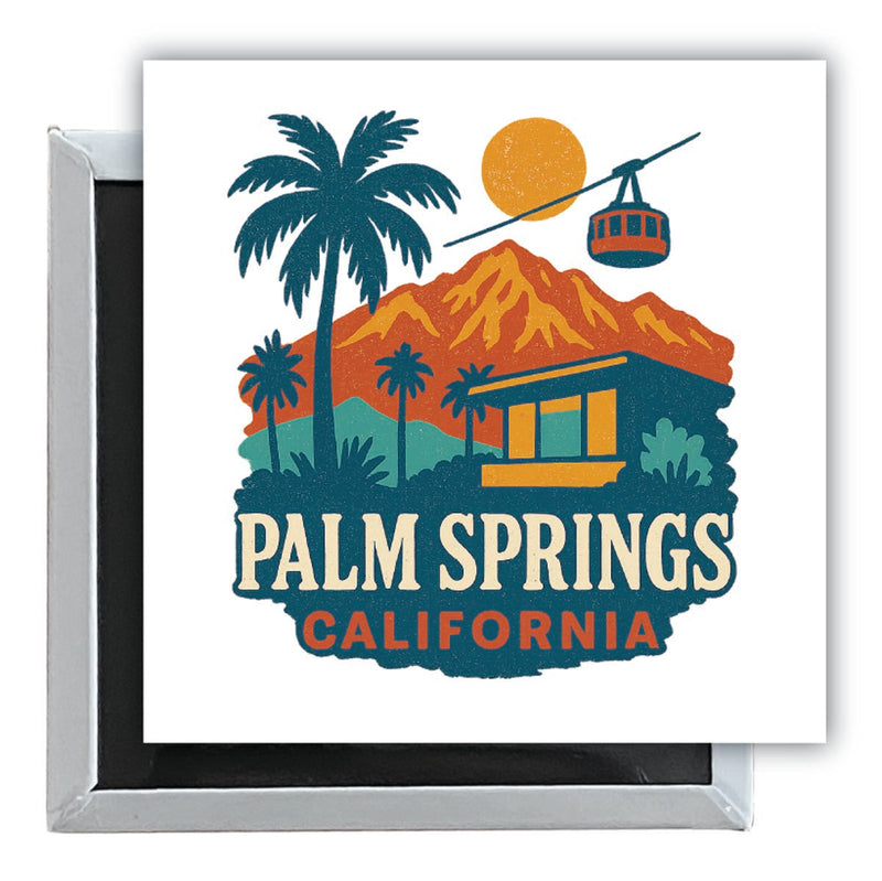Palm Springs California Vintage Design Souvenir 2.5 x 2.5-Inch Fridge Magnet