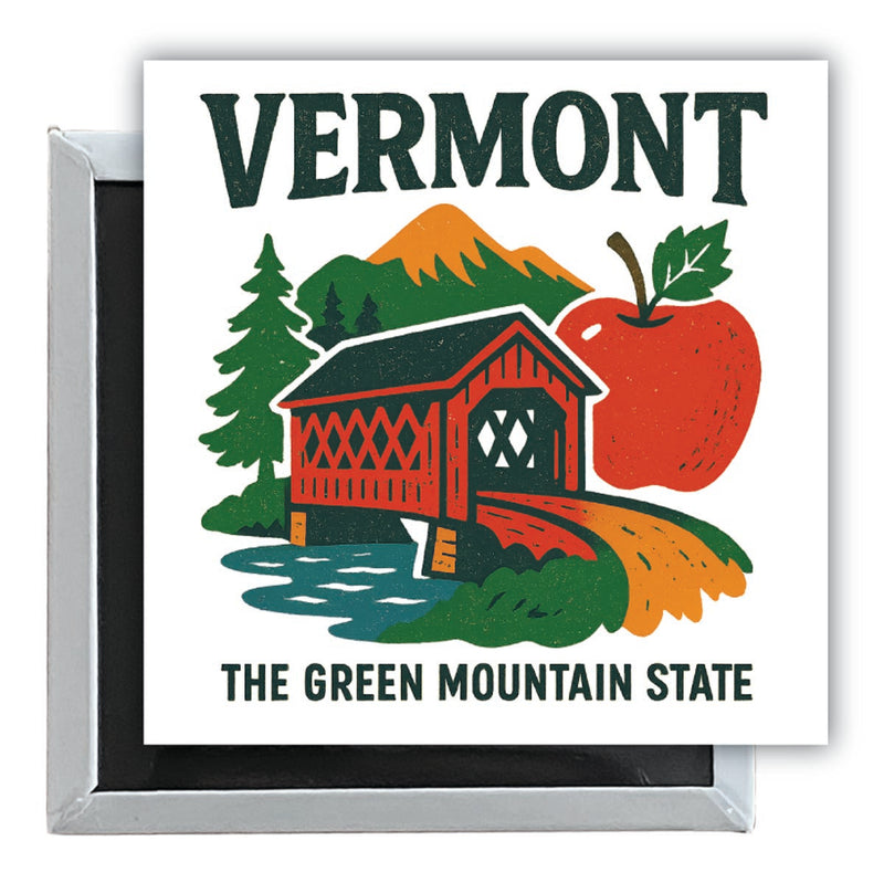 Vermont Vintage Design Souvenir 2.5 x 2.5-Inch Fridge Magnet
