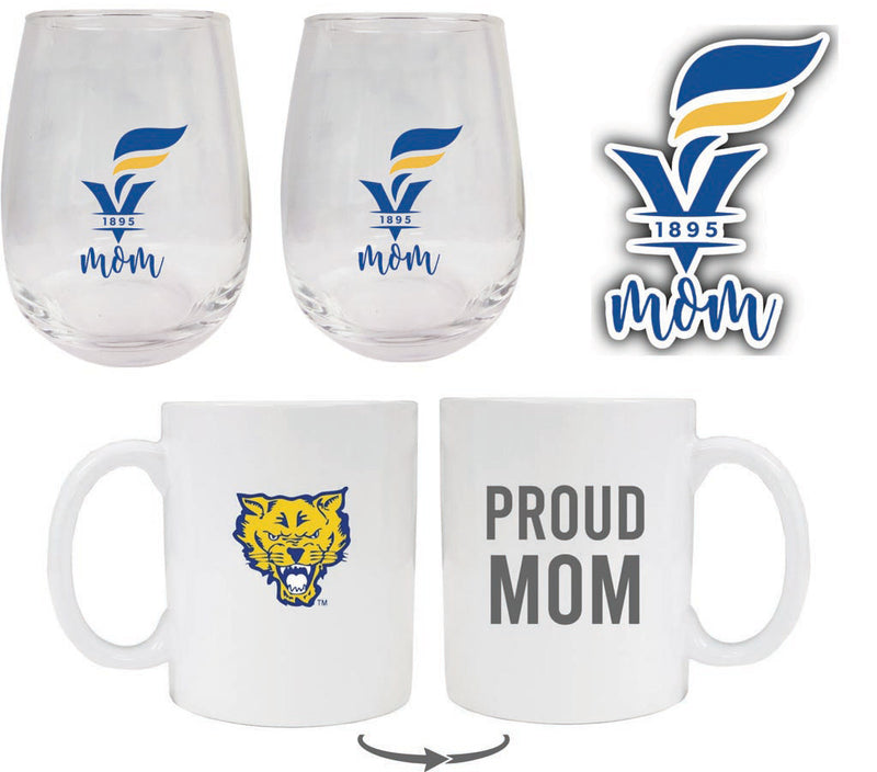 Fort Valley State University Collegiate Mom Gift Set - Decal, Coffee Mug & Stemless Wine Glass