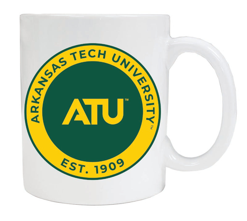 Arkansas Tech University 12 oz White Ceramic Coffee Mug Circle Design Officially Licensed Collegiate Product