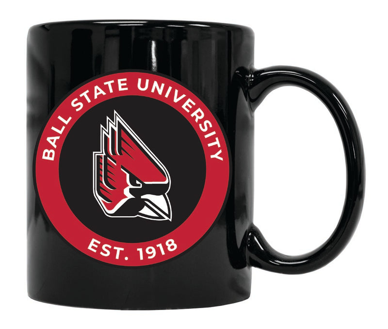 Ball State University 12 oz Black Ceramic Coffee Mug Circle Design Officially Licensed Collegiate Product