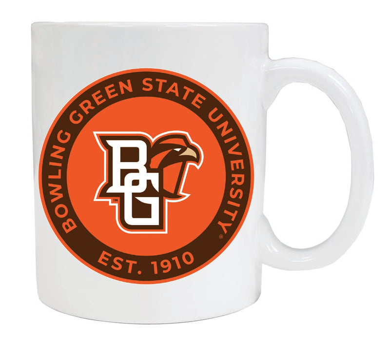 Bowling Green Falcons 12 oz White Ceramic Coffee Mug Circle Design Officially Licensed Collegiate Product