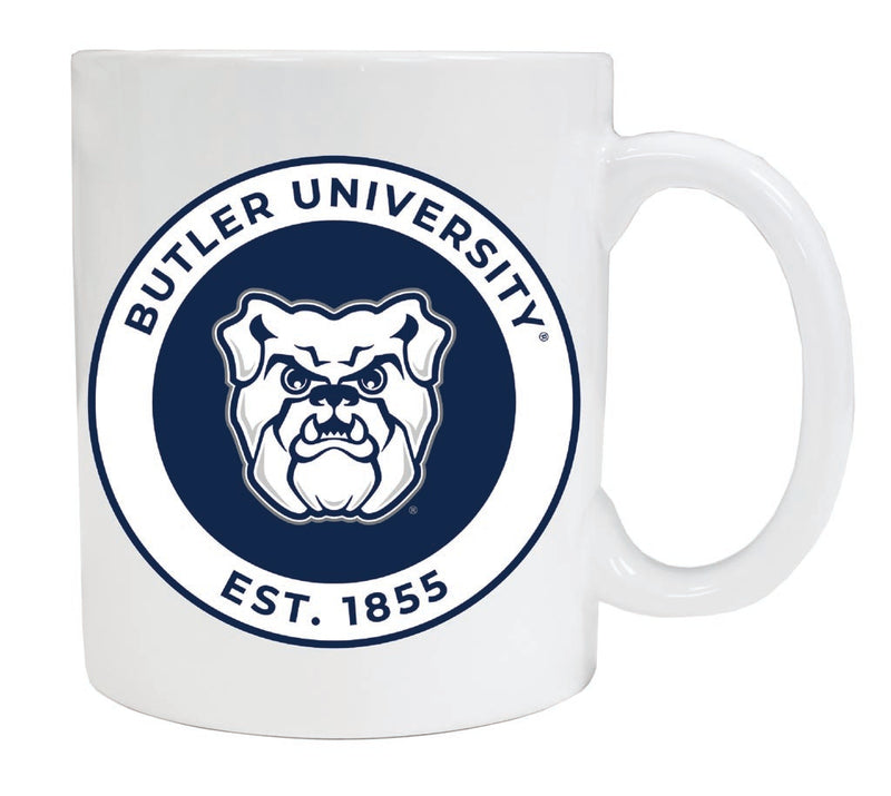 Butler Bulldogs 12 oz White Ceramic Coffee Mug Circle Design Officially Licensed Collegiate Product