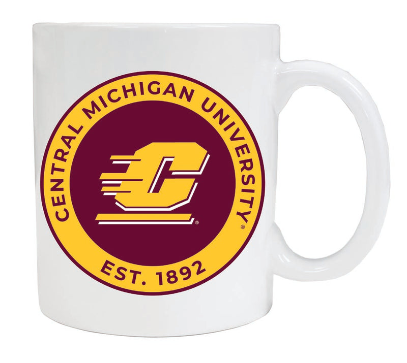 Central Michigan University 12 oz White Ceramic Coffee Mug Circle Design Officially Licensed Collegiate Product