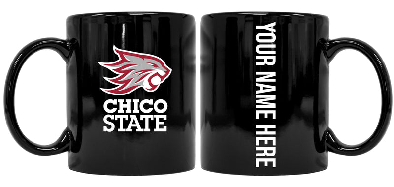 California State University Chico Customizable 12 oz Black Ceramic Coffee Mug Officially Licensed